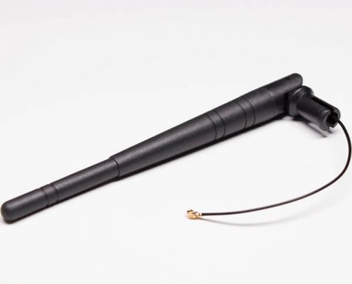 GSM高增益天線(xiàn)3dbi黑色小s棒狀外置天線(xiàn)配IPEX跳線(xiàn)