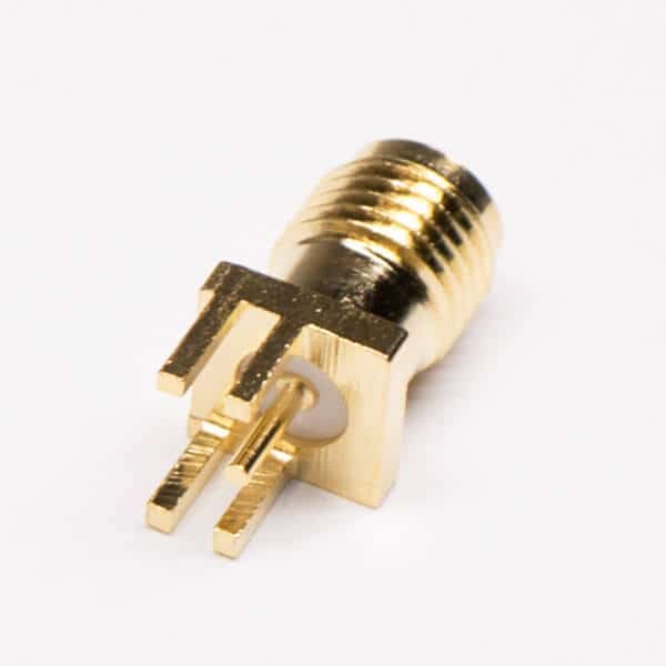 2-2 卡板式sma接頭直式母頭鍍金接PCB板